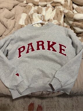 Parke grey and crimson valentines Mockneck